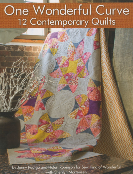 One Wonderful Curve 12 Contemporary Quilts – book – colorful textile design