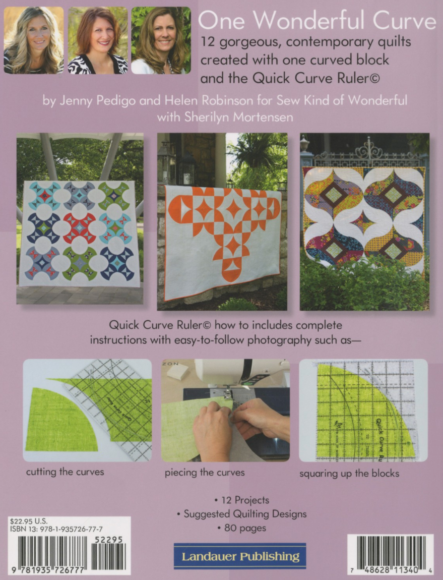 One Wonderful Curve 12 Contemporary Quilts – book – colorful textile design