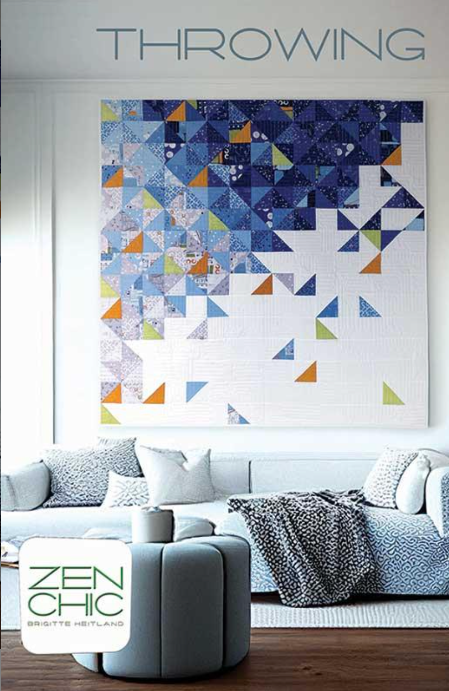 Bluish Stitched Up Blueprint – fabric – modern patchwork