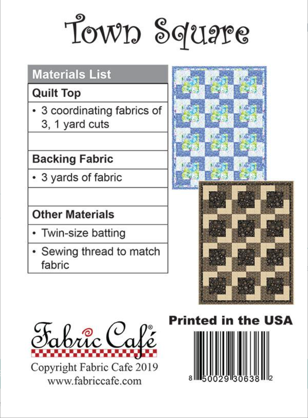 Town Square 3 Yard Lap Quilt – quilt pattern – colorful textile design