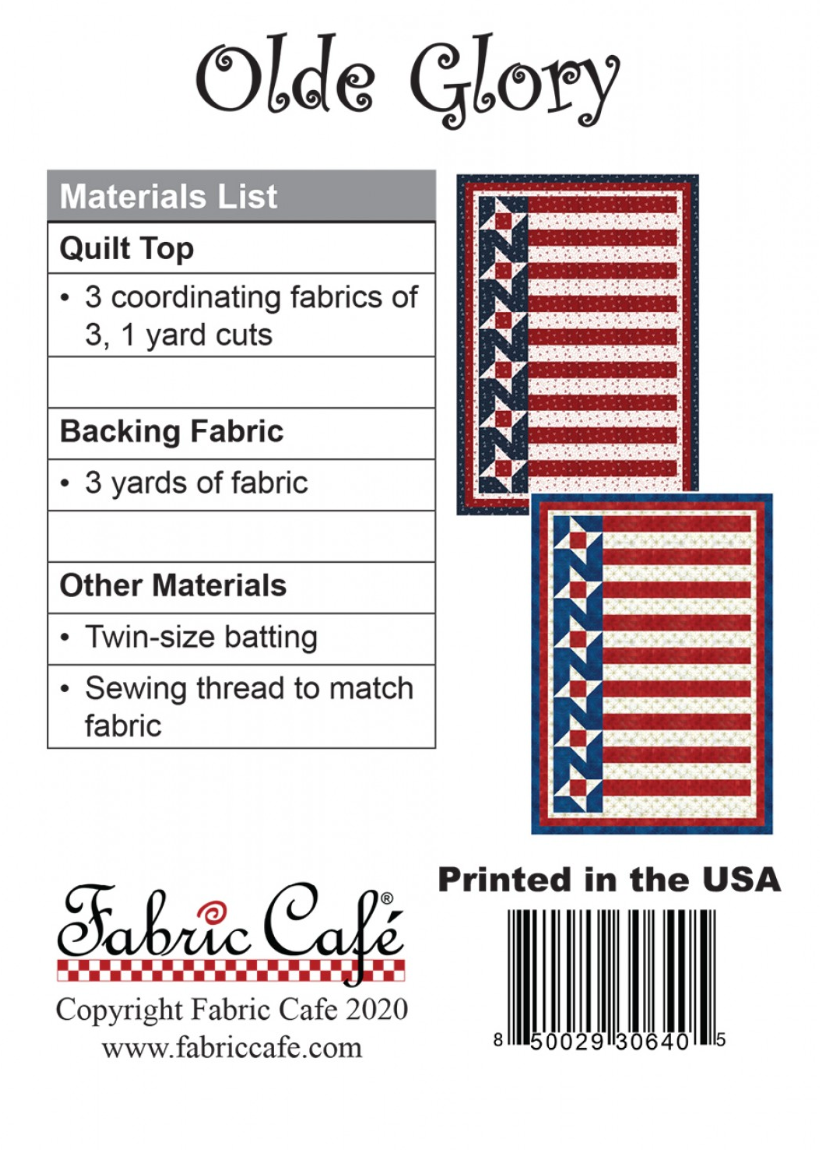 Olde Glory – quilt pattern – colorful textile design