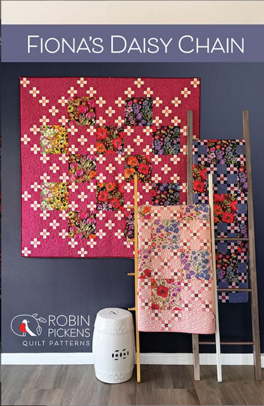 Fiona's Daisy Chain – quilt pattern – colorful textile design