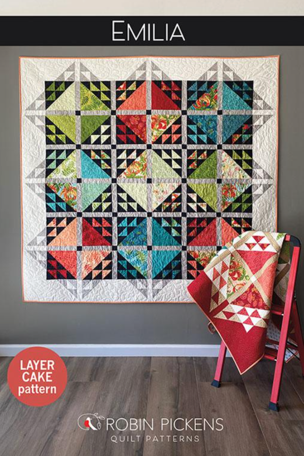 Emilia – quilt pattern – colorful textile design