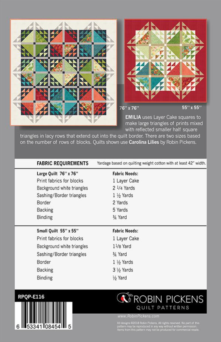Emilia – quilt pattern – colorful textile design