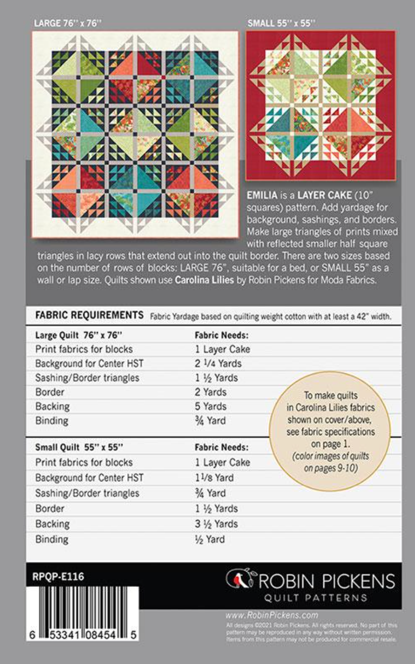 Emilia – quilt pattern – colorful textile design