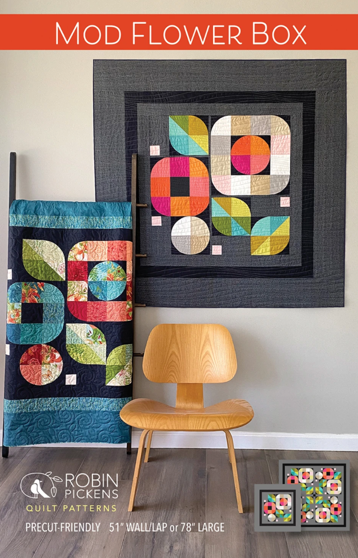 Mod Flower Box – quilt pattern – floral pattern