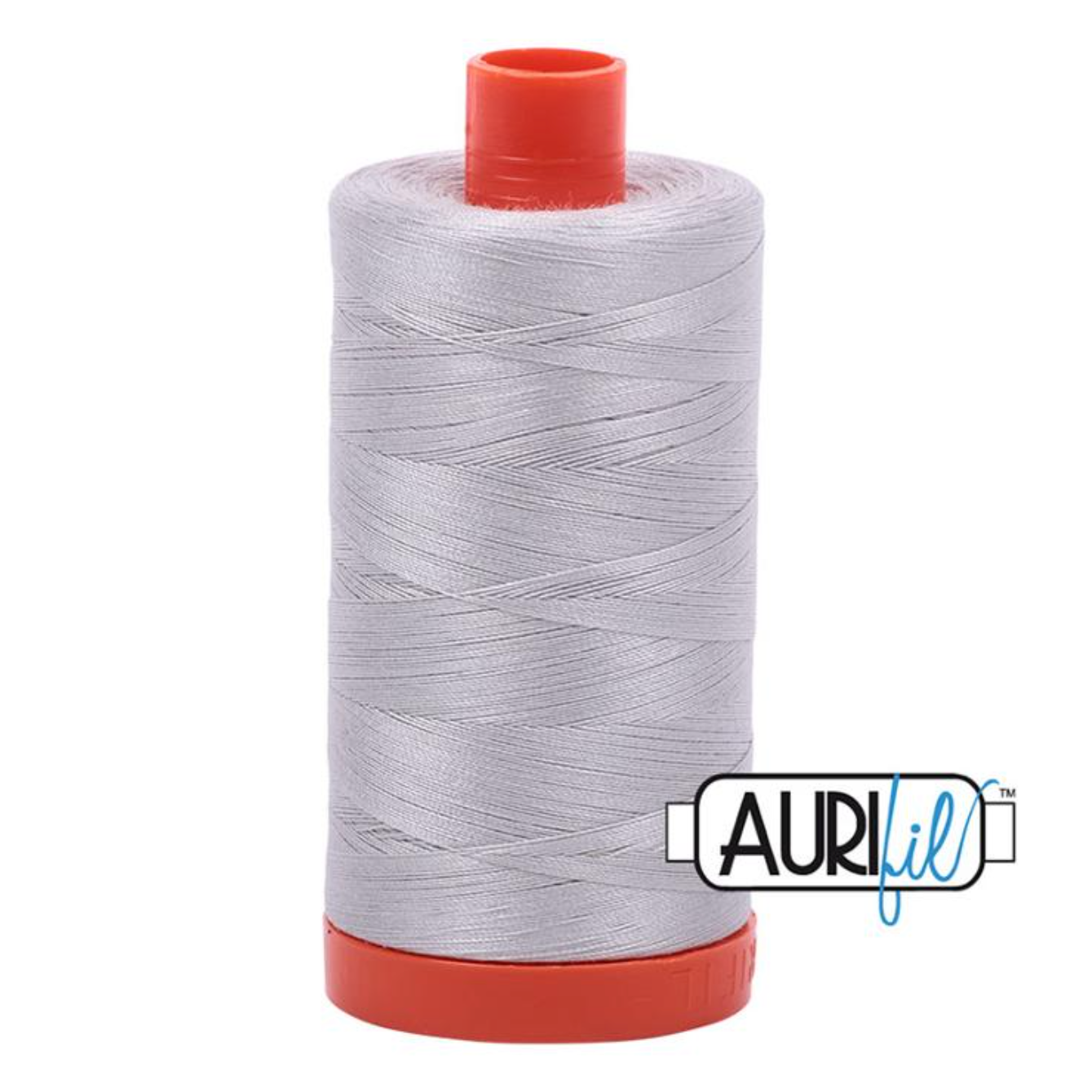 Mako Cotton Thread Solid 50wt 1300yds Aluminum – notion – colorful textile design