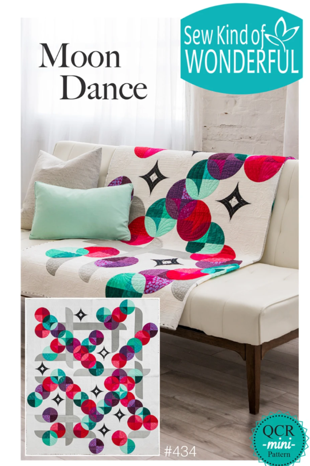 Moon Dance – quilt pattern – colorful textile design