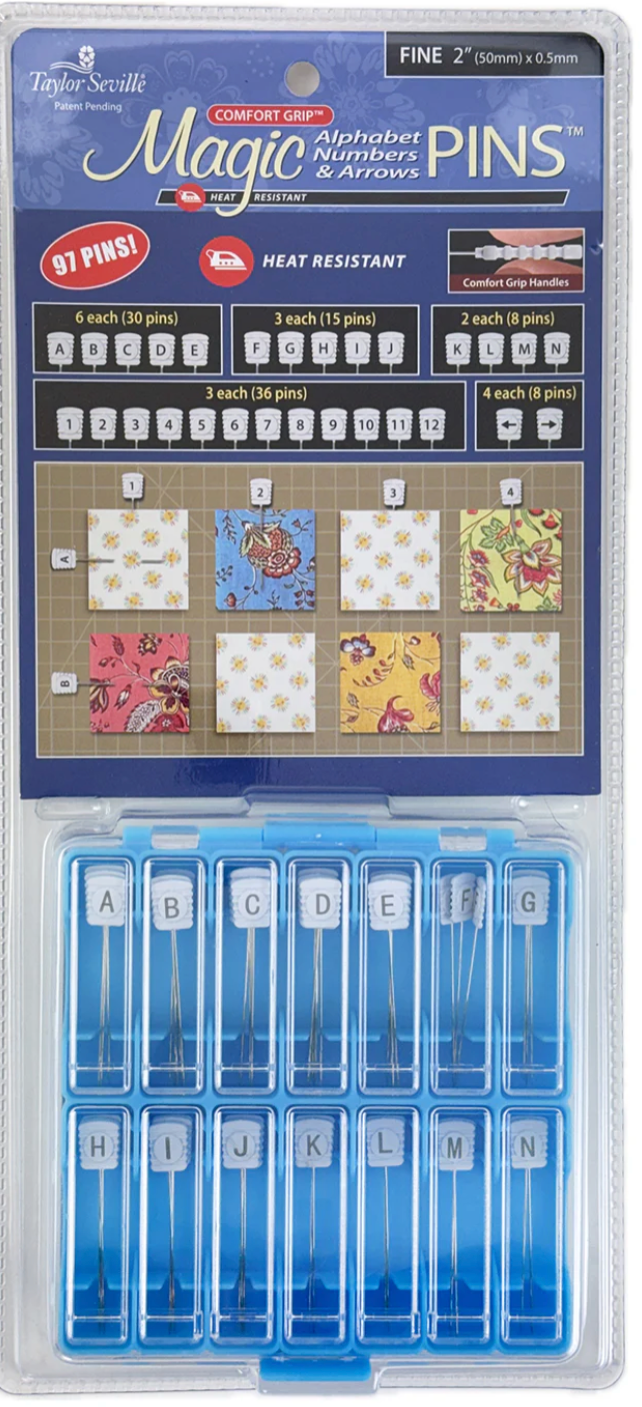 Taylor Seville Magic Alphabet, Numbers & Arrows Pins – Comfort Grip, Heat Resistant, 97pc