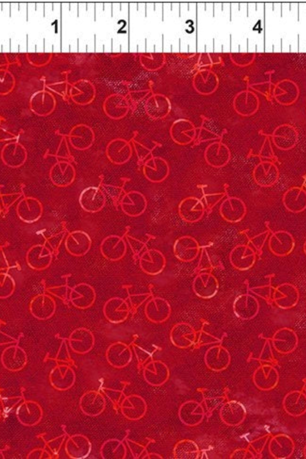 On the Go – Bicycles Red by Jason Yenter (In the Beginning Fabrics)
