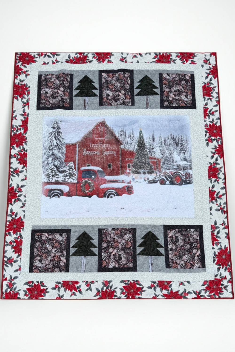 Tree Farm 55" x 66.5" Handmade Quilt Lap/ Throw Quilt