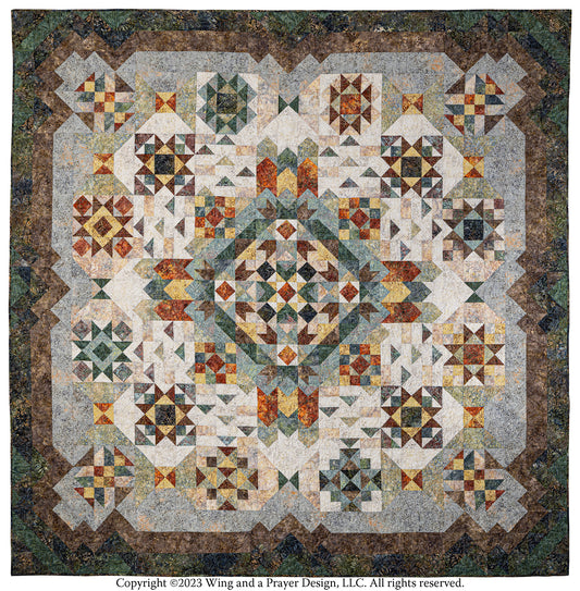 Windsong Block of the Month Quilt Kit (Pattern + Fabrics) – block of the month – colorful textile design