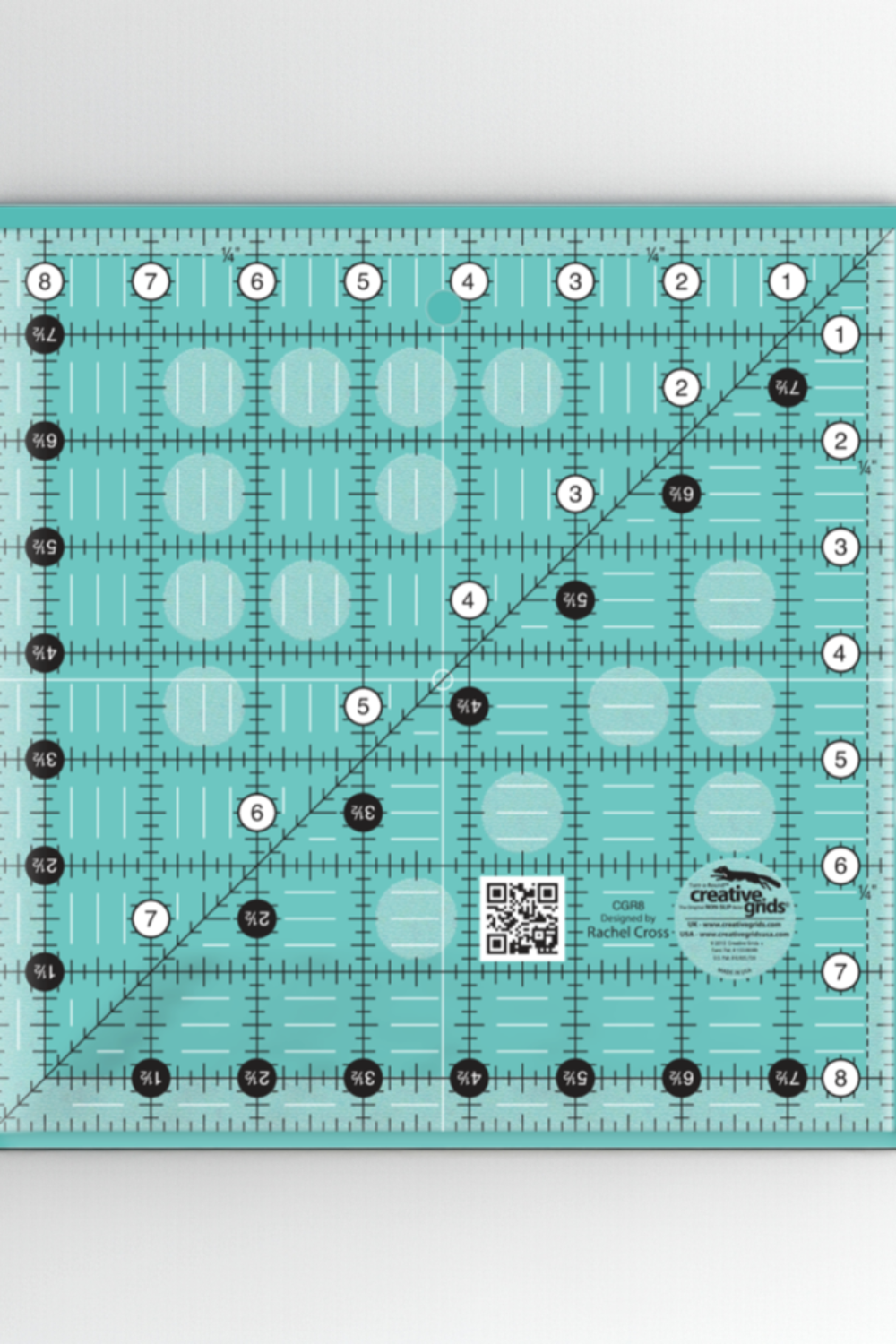 Creative Grids Quilt Ruler 8-1/2in Square – notion – colorful textile design