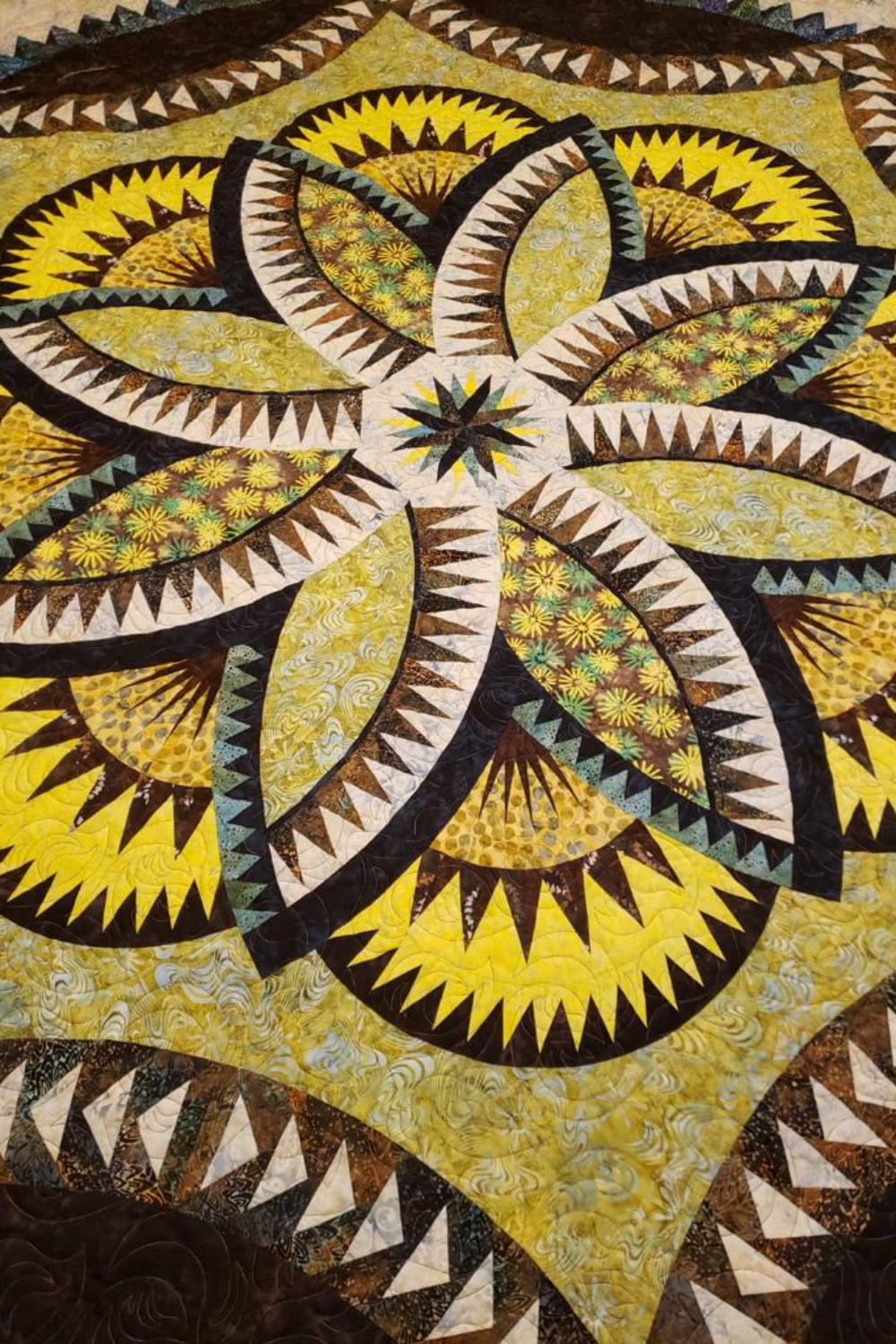 Lily Pond Hosta Quilt – quilts & comforters – colorful textile design