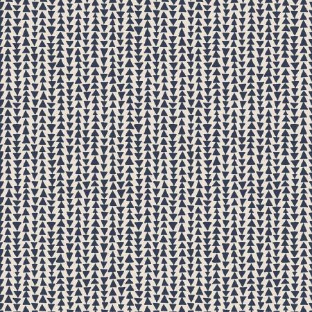 Breezeway by Maywood Studio Collection - Medium Blue Mini Triangles Stripe – fabric – colorful textile design