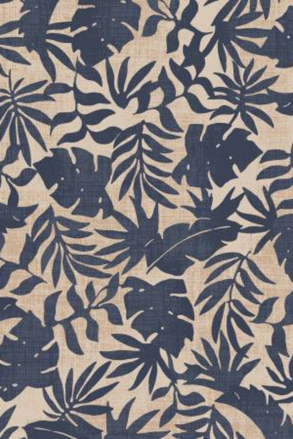 Breezeway by Maywood Studio Collection - Blue/Cream Textured Palms – fabric – colorful textile design
