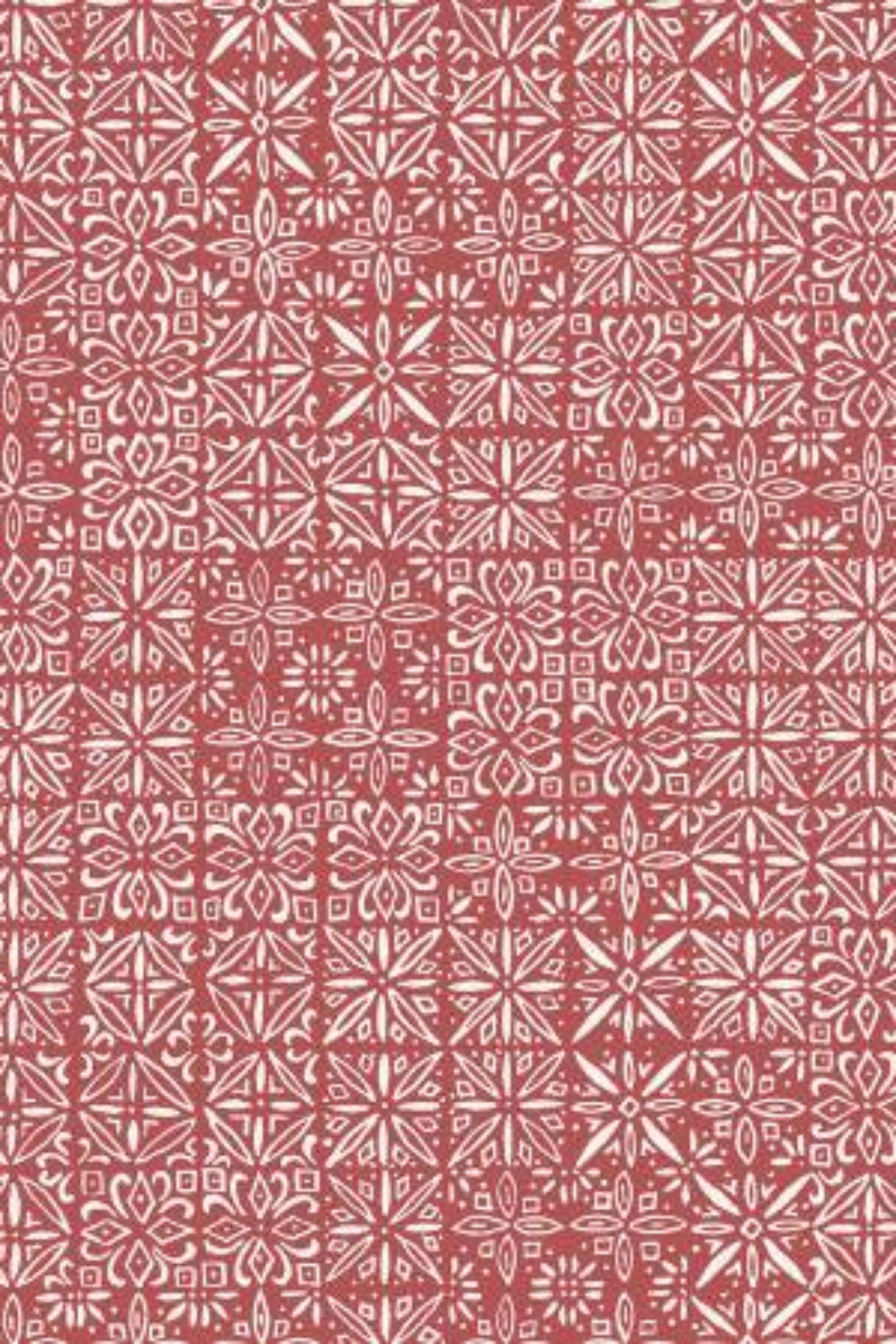 Breezeway by Maywood Studio Collection - Medium Red Tiles – fabric – colorful textile design