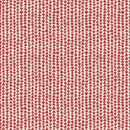 Breezeway by Maywood Studio Collection - Medium Red Mini Triangles Stripe – fabric – colorful textile design