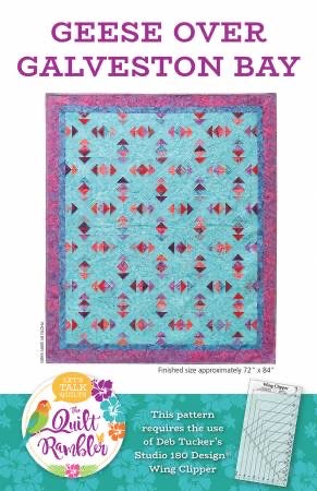 Geese Over Galveston Bay – quilt pattern – colorful textile design