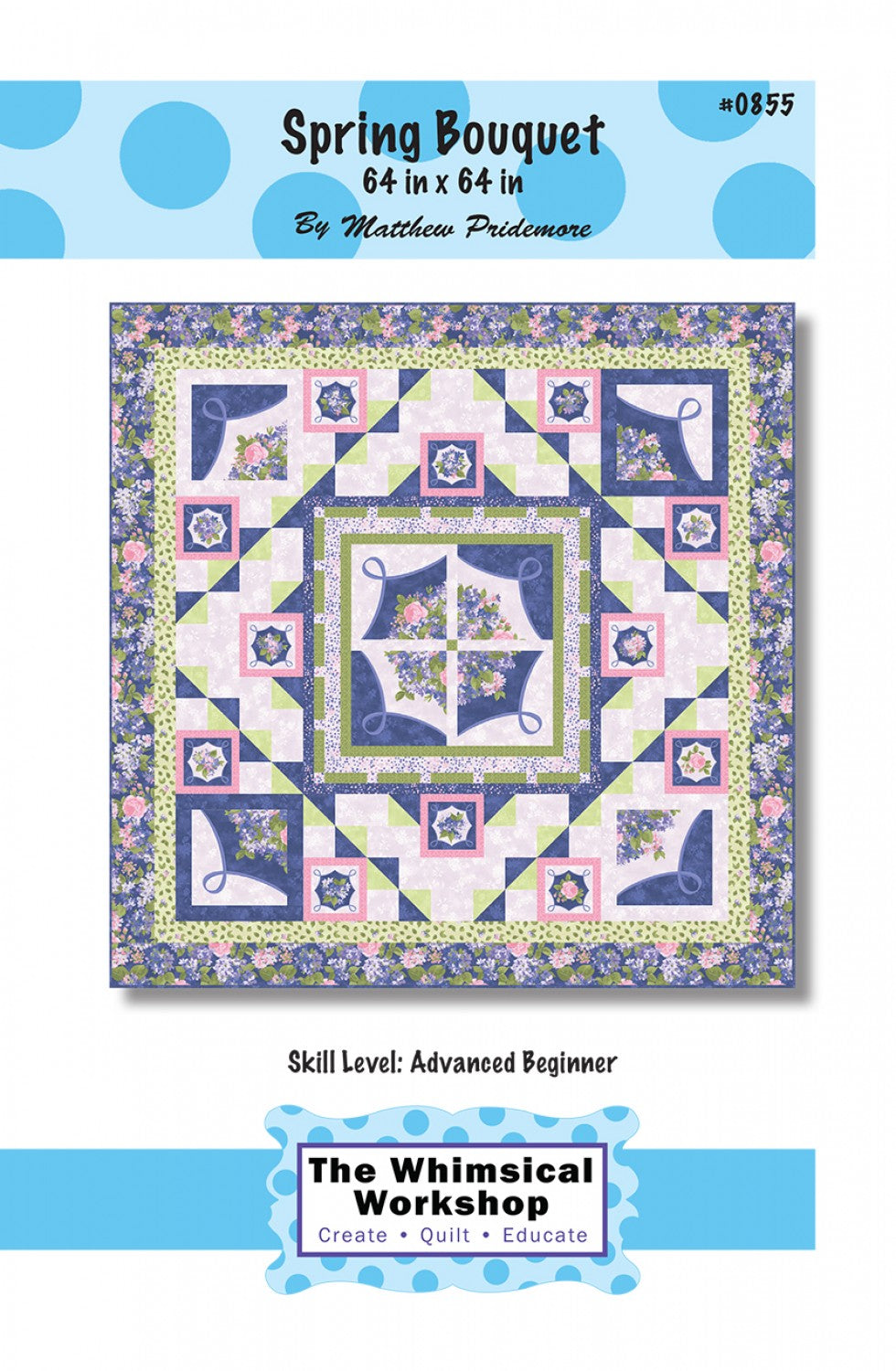 Spring Bouquet – quilt pattern – colorful textile design