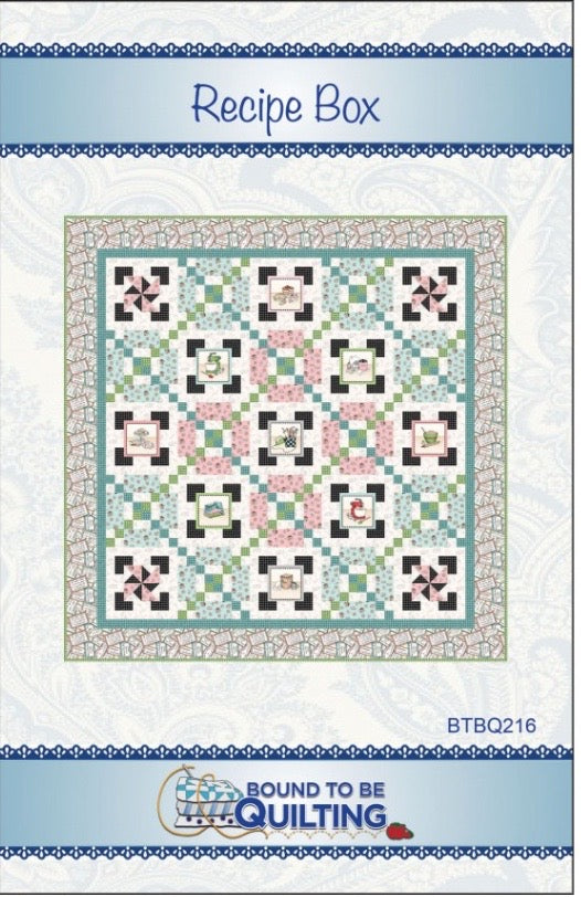 Recipe Box – quilt pattern – colorful textile design
