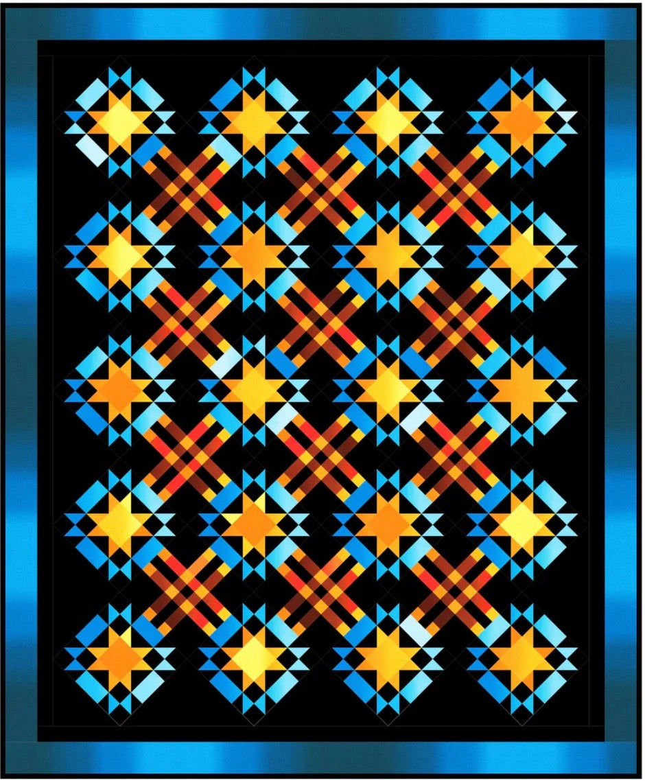 Plaid Twilight – quilt pattern – colorful textile design