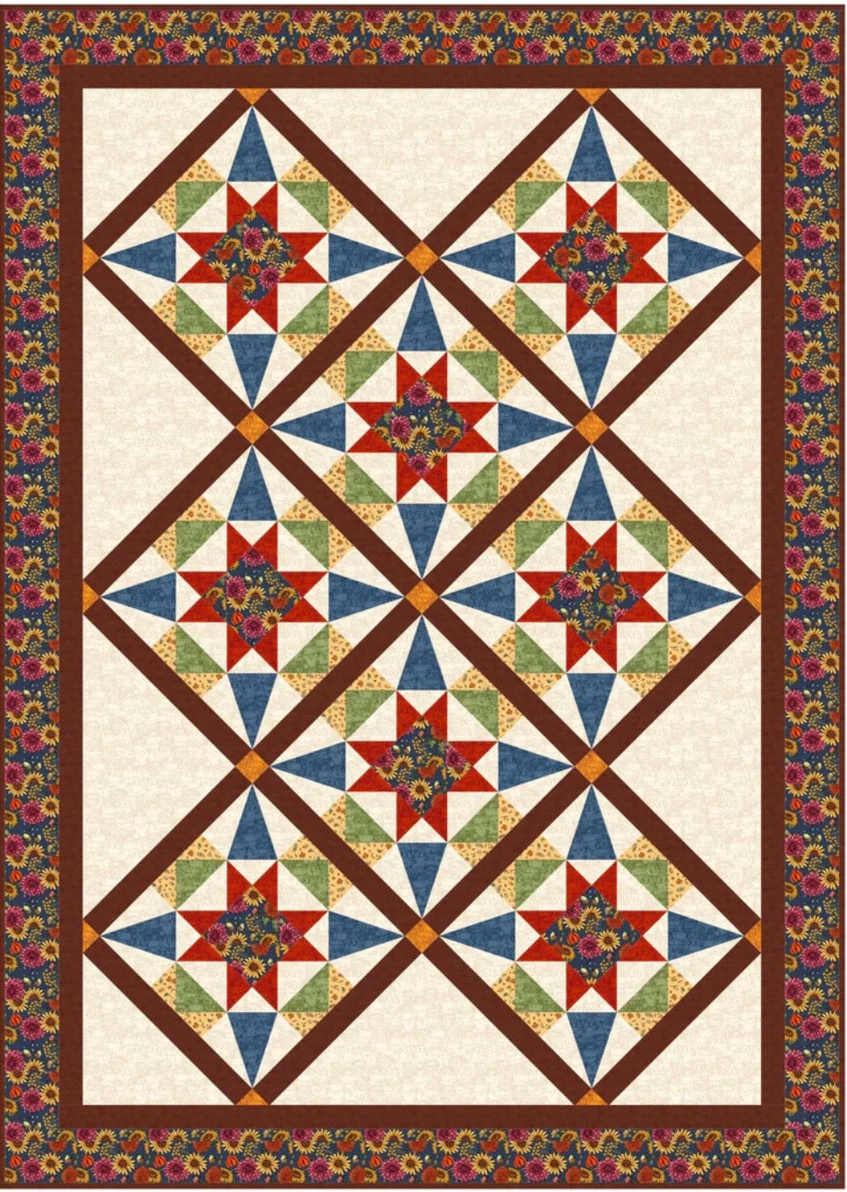 Rusty Glow – quilt pattern – colorful textile design