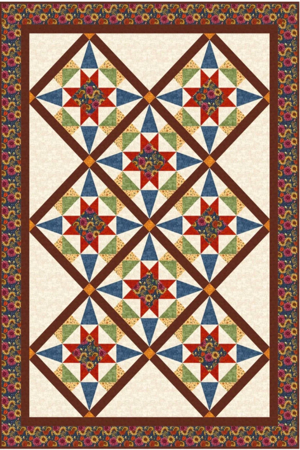 Rusty Glow – quilt pattern – colorful textile design
