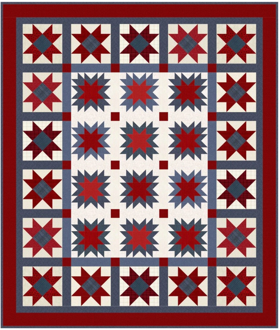 Pick A Star – quilt pattern – colorful textile design