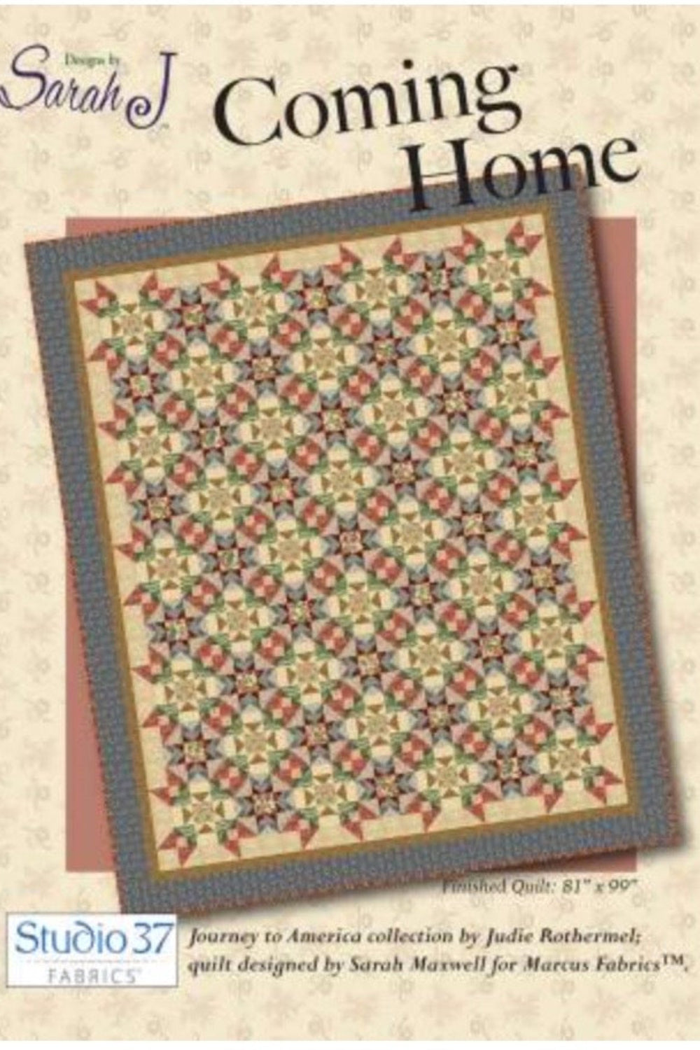 Coming Home – quilt pattern – colorful textile design