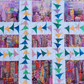 Flying Through the City 42" x 42" Handmade Wall Hanging / Table Topper / Lap Quilt