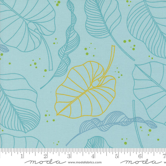 Olive You Leaves Mist – fabric – colorful textile design