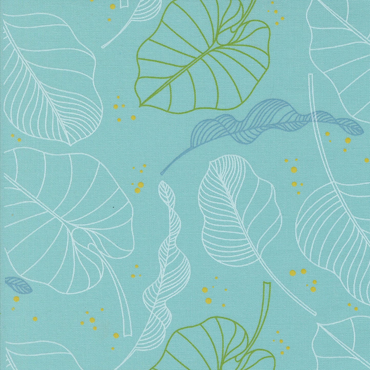 Olive You Leaves Spray – fabric – colorful textile design