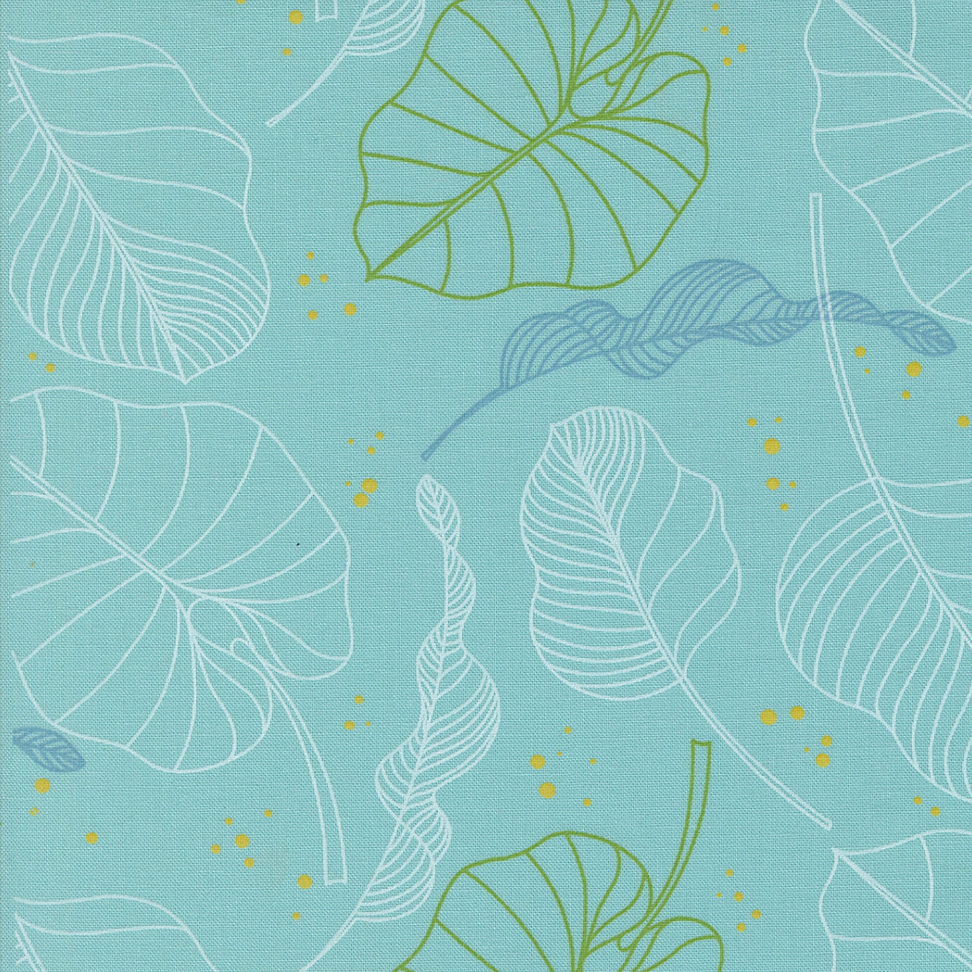 Olive You Leaves Spray – fabric – colorful textile design