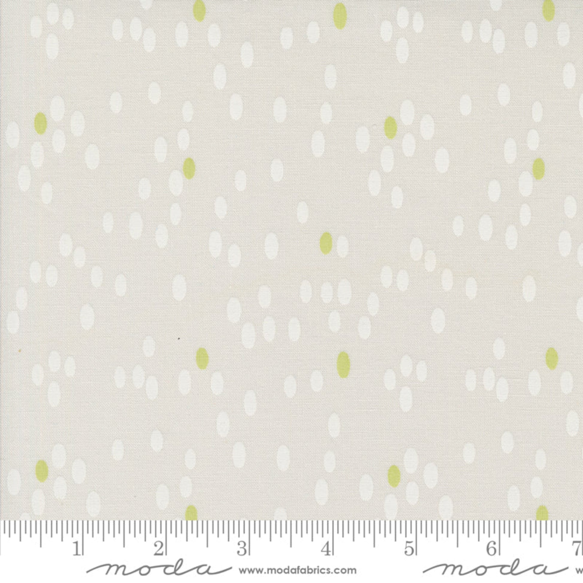 Olive You Dots Fog – fabric – colorful textile design