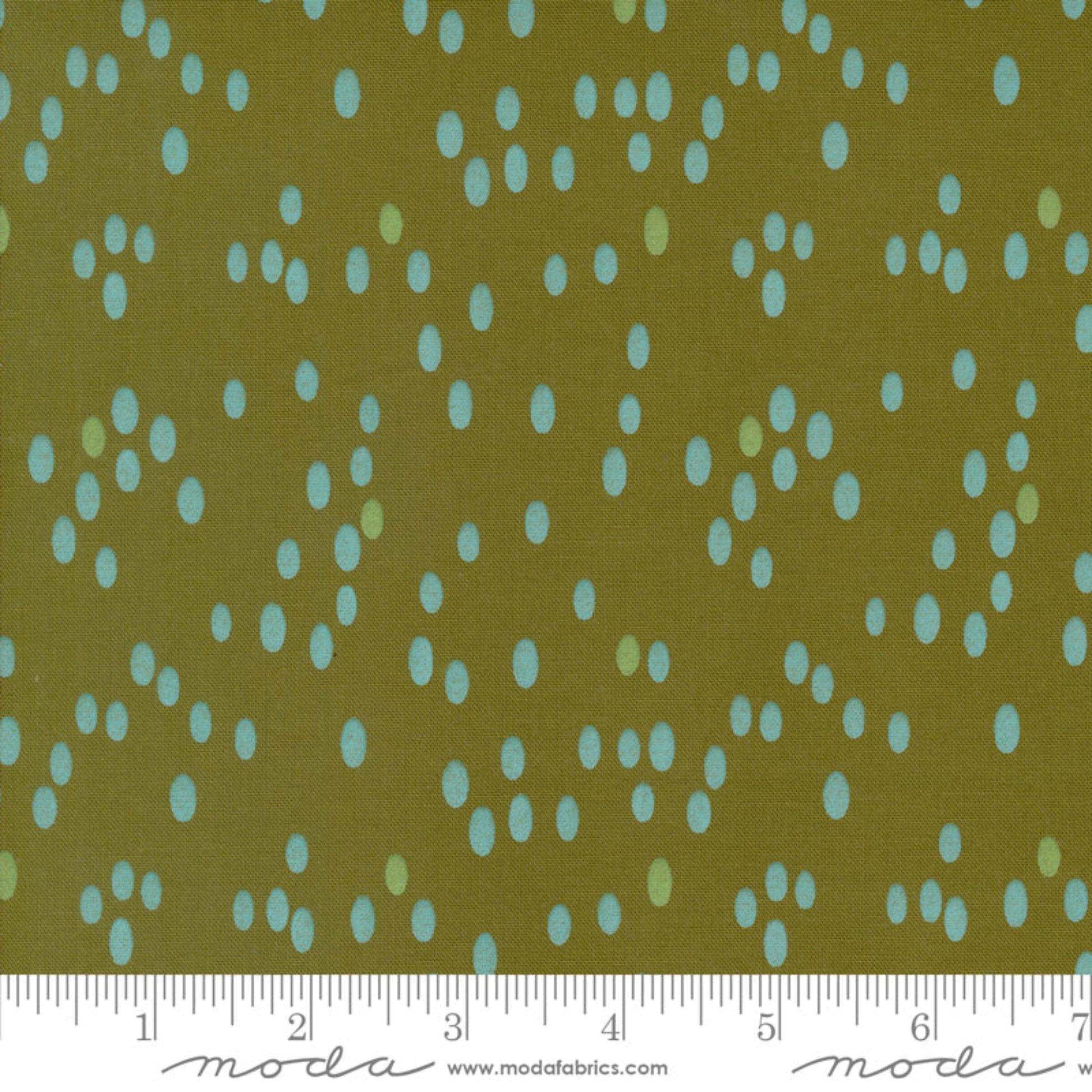 Olive You Dots Olive – fabric – colorful textile design