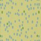 Olive You Dots Light Lime Fabric by Zen Chic for Moda Fabrics, close-up of aqua oval dots and green accents on a light lime background.