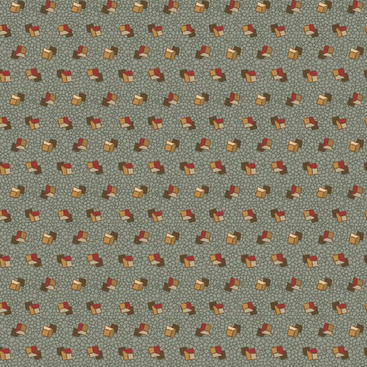 The Fox Homestead by Stacy West, Slate Blue Green Tossed Cubes