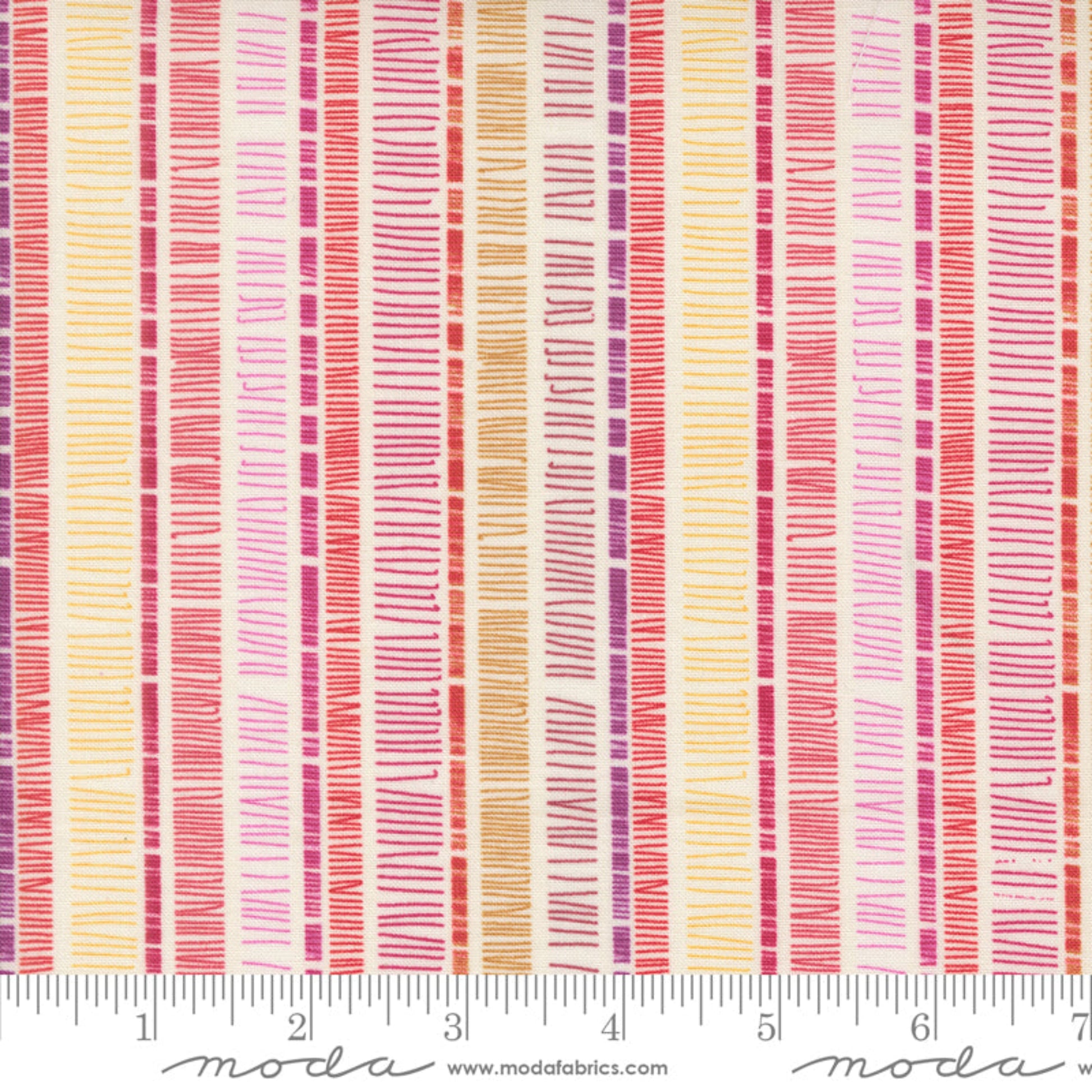 Superbloom Cream Scribble Stripe Stripes by Robin Pickens – fabric – colorful textile design