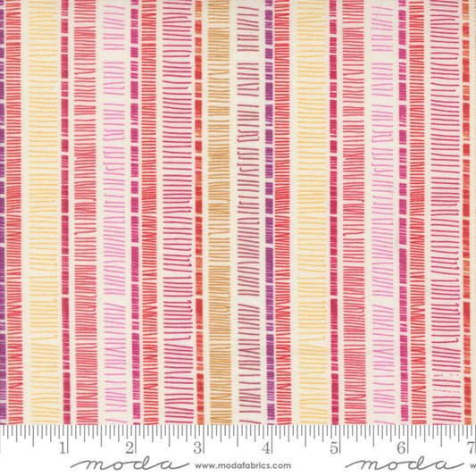 Superbloom Cream Scribble Stripe Stripes by Robin Pickens – fabric – colorful textile design