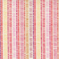 Superbloom Scribble Stripe Cream fabric by Robin Pickens for Moda Fabrics, featuring coral-red, pink, plum, and golden-yellow scribble stripes on a cream ground.