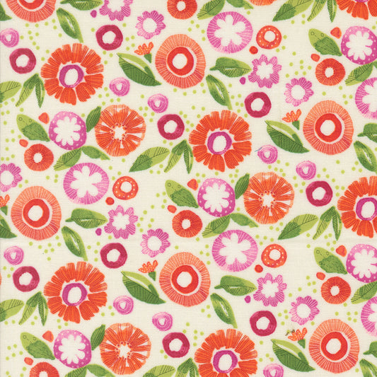 Superbloom Posy Party Cream Fabric – by Robin Pickens for Moda Fabrics