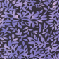 Superbloom Leafy Indigo fabric by Robin Pickens for Moda Fabrics, featuring overlapping lavender-purple leafy branches on a dark indigo ground.