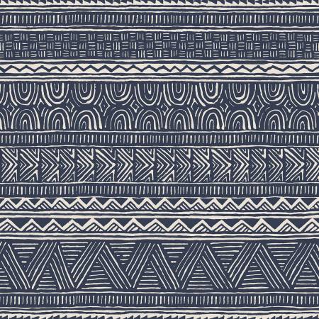Breezeway by Maywood Studio Collection - Medium Blue Stripe – fabric – colorful textile design