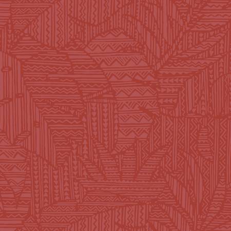 Breezeway by Maywood Studio Collection - Medium Red Palm Patterns – fabric – colorful textile design