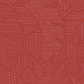 Detailed view of Breezeway Medium Red Palm Patterns fabric by Maywood Studio, showing layered red linear texture with subtle geometric motifs.