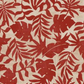 Detailed view of Breezeway Red/Cream Textured Palms fabric by Maywood Studio, showing bold red palm and monstera silhouettes on a cream ground.