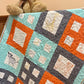 Savannah - Blue, Orange and Gray Baby Quilt – quilts & comforters – made from baby clothes