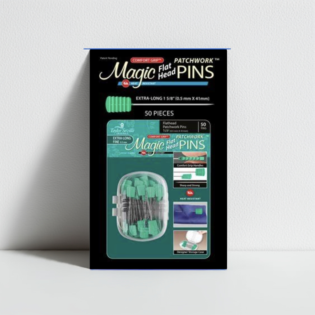 Magic Pins Flathead Patchwork Extra Long 50pc