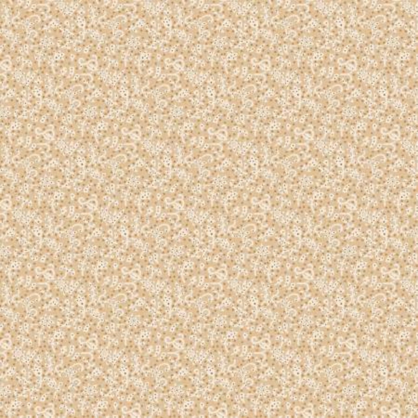 The Fox Homestead by Stacy West, Cream Swirl Floral Texture – fabric – colorful textile design